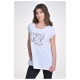 Target Γυναικεία κοντομάνικη μπλούζα Long T-Shirt "A" Line Single Jersey "Mind"